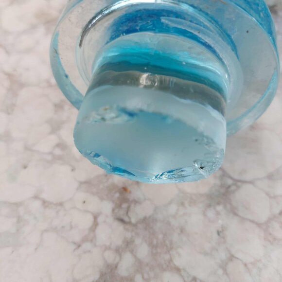 MASSIVE Vintage Murano Italy Glass Decanter Genie Bottle in Aqua Blue - Picture 10 of 10